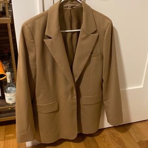 tan oversized blazer